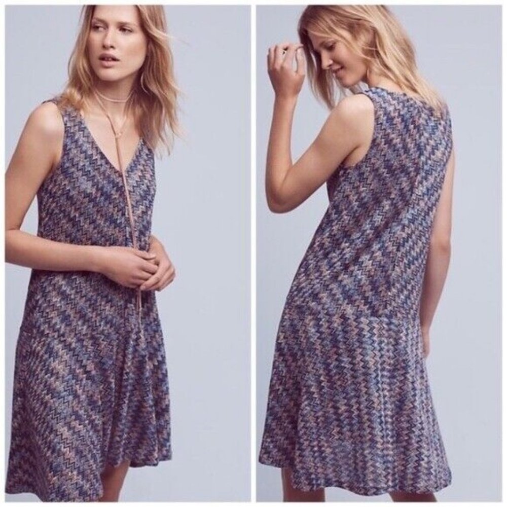 Anthropologie Maeve Westwater Chevron Woven Dress